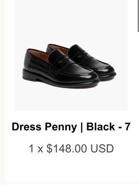 Thursday Boot Company Black Dress Penny Loafers never worn